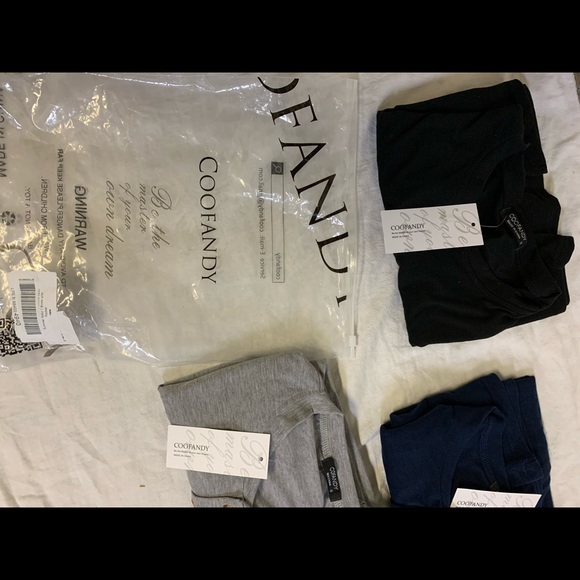 COOFANDY Men's 3Pack Sleeve Casual Basic Summer - Picture 9 of 10